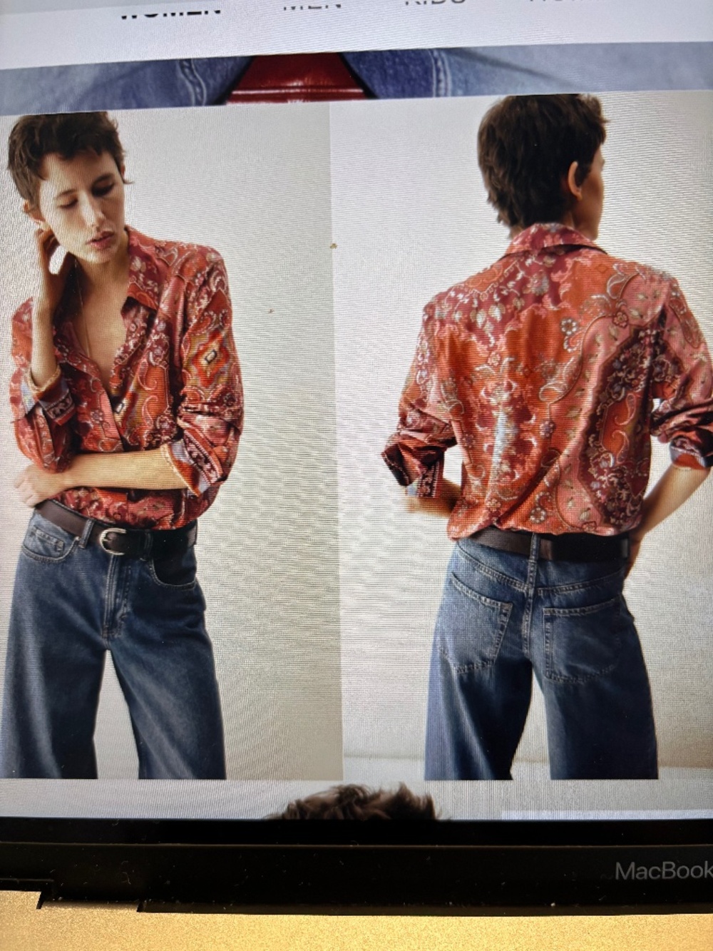 Patterned Voile Cotton Blouse